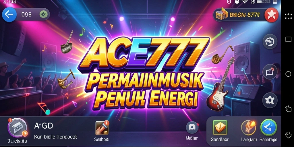 Screenshot gameplay ACE777 menampilkan interaksi pengguna dengan musik.
