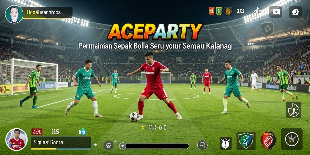 Tampilan menakjubkan dari permainan sepak bola di ACEPARTY.