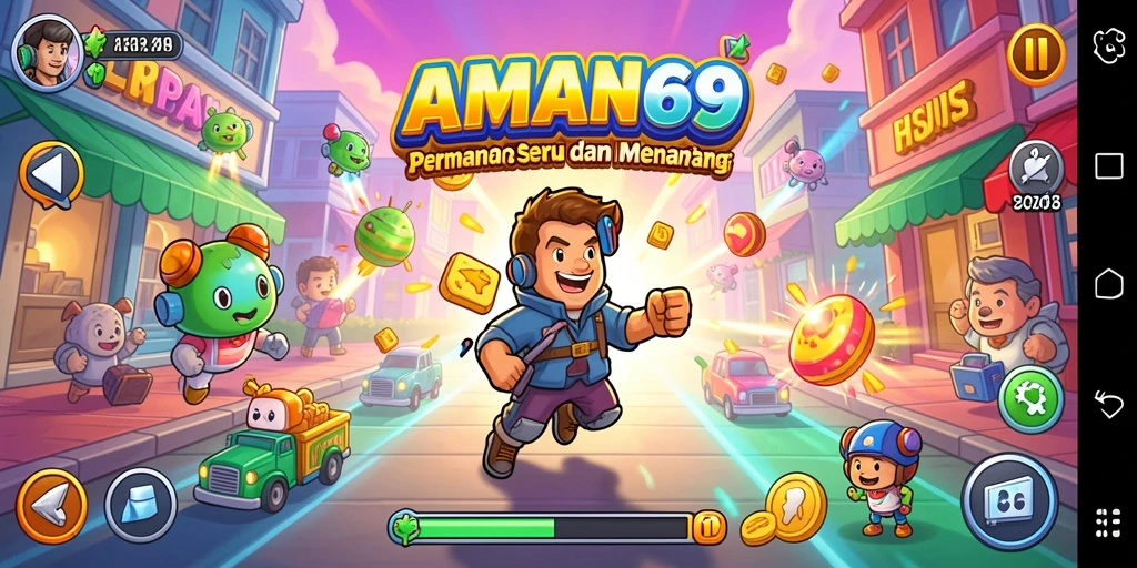 Screenshot dari gameplay seru AMAN69 yang menampilkan aksi Arcade.