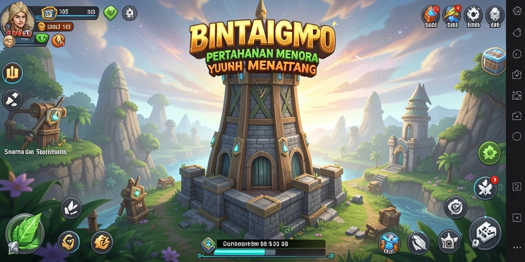 Screenshot utama gameplay Tower Defense BINTANGMPO.