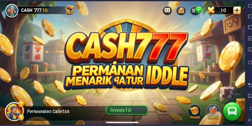 Screenshot gameplay CASH777 memperlihatkan aksi mengumpulkan uang yang seru.