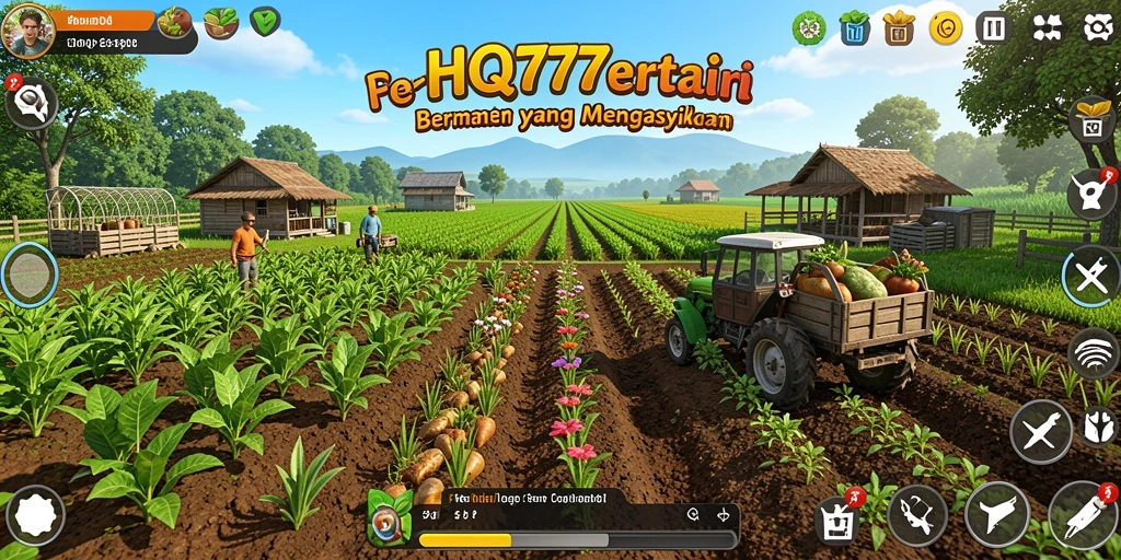Tangkapan layar utama menggambarkan gameplay menarik dalam bertani.