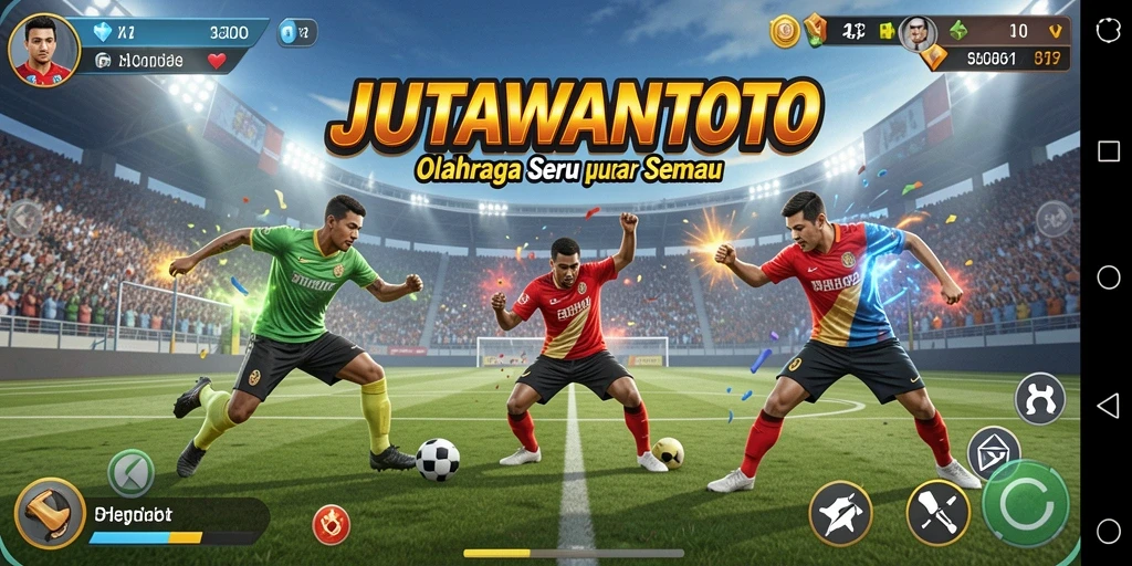 Tangkapan layar gameplay JUTAWANTOTO yang menampilkan aksi olahraga seru.