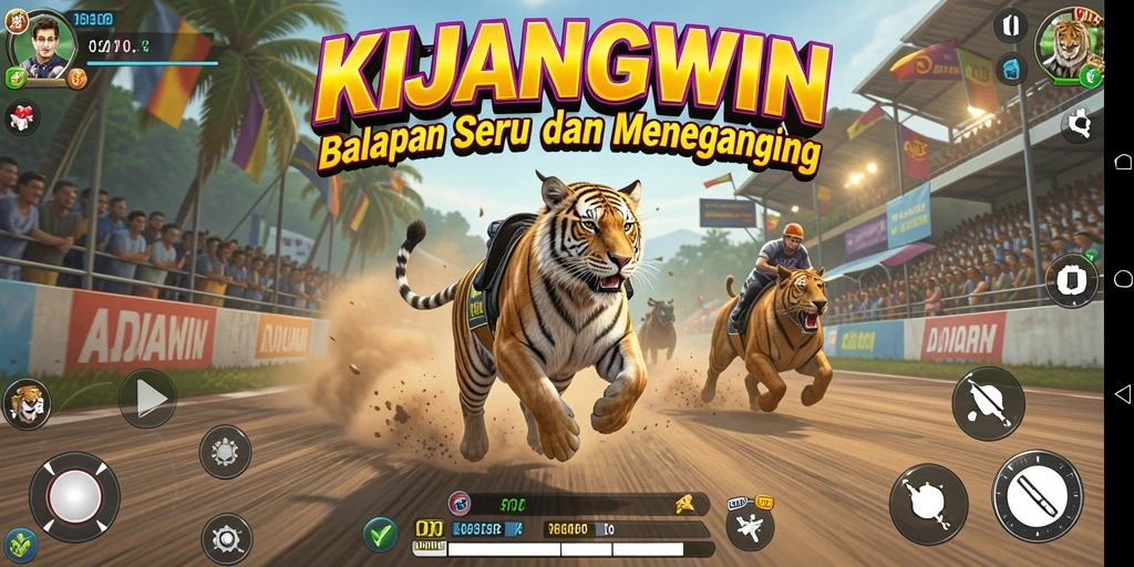 Tampilan grafik KIJANGWIN yang menarik saat balapan