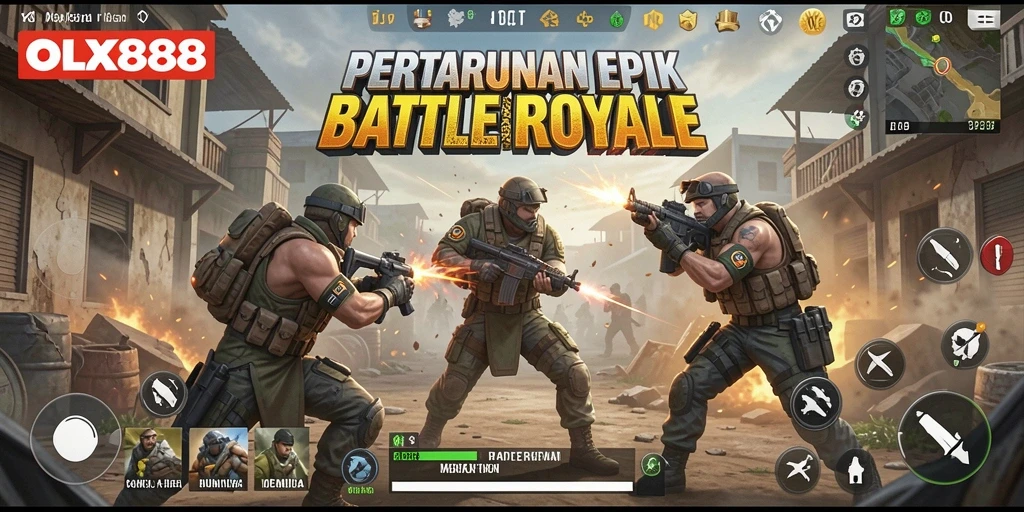 Tampilan gameplay seru dan menegangkan dalam OLX888.